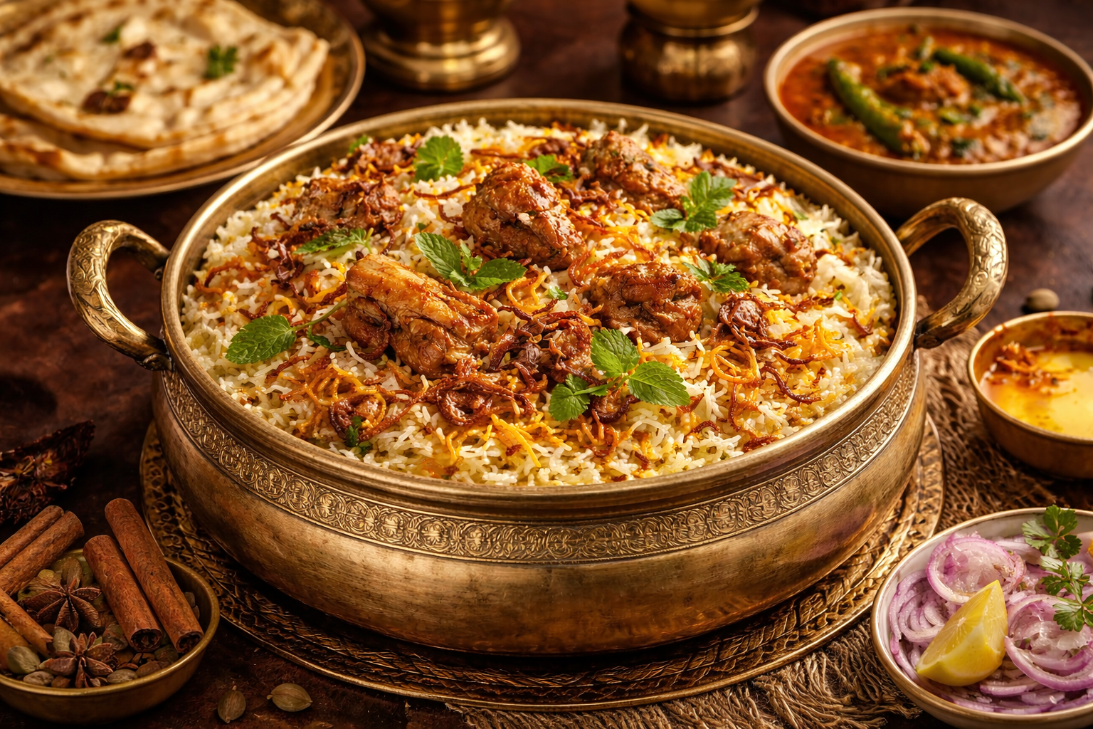 Hyderabadi Mutton Biryani (Dum Style)